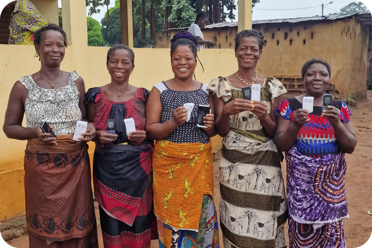 1. ABOUT US women holding phones