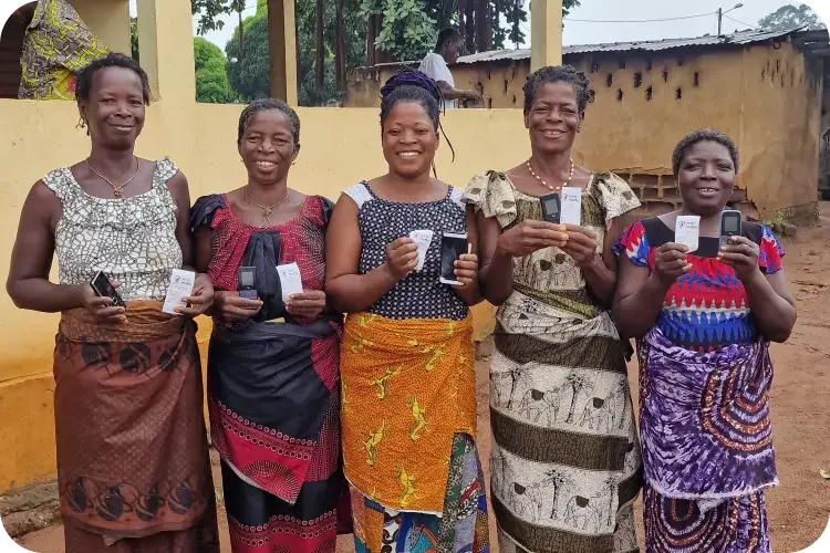 Women cashew farmers mobile money